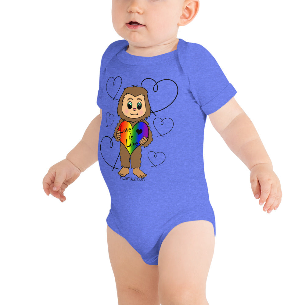 Sasquatch Love is Love Baby onesie