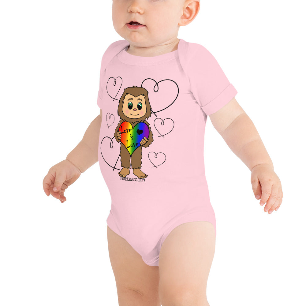 Sasquatch Love is Love Baby onesie