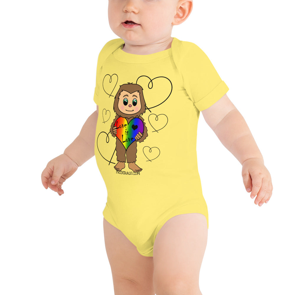 Sasquatch Love is Love Baby onesie