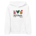 Load image into Gallery viewer, Peace Love Holiday Cheer youth hoodie
