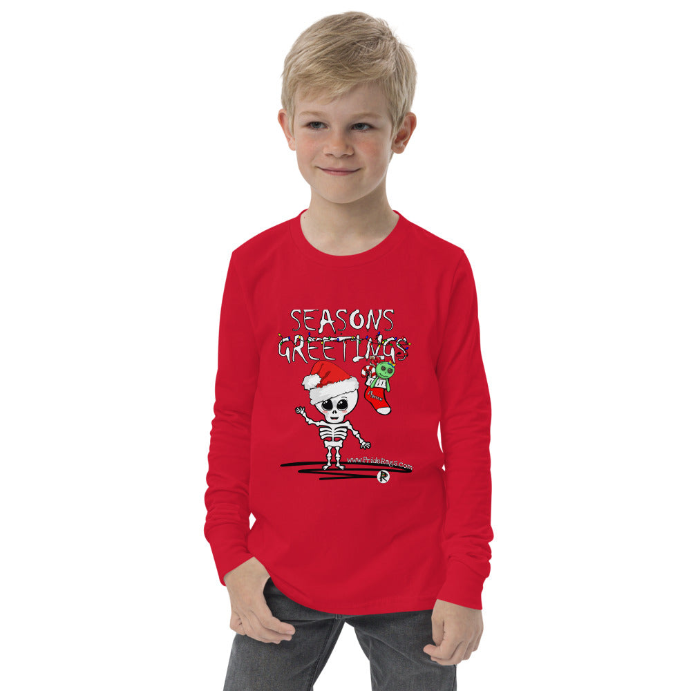 Marrow Seasons Greetings long sleeve youth tee