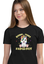 Load image into Gallery viewer, Born This Fabulous Unicorn Youth Tee
